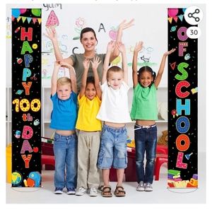 Happy 100th Day of School Set of Banners